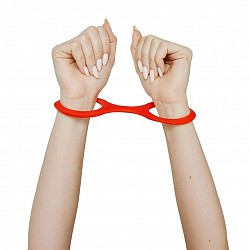 ESPOSAS SILICONA QUICKIE CUFFS MEDIUM ROJO